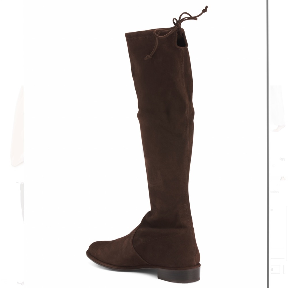 Stuart Weitzman suede dark brown boots